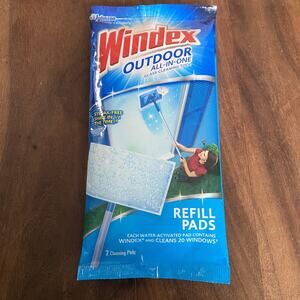 New Windex Outdoor Refill Cleaning Pad Windows 1 Pack 2 Pads Discontinued